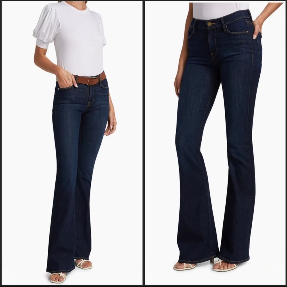 NWT Frame Le Italien Flare Dark Wash Jeans